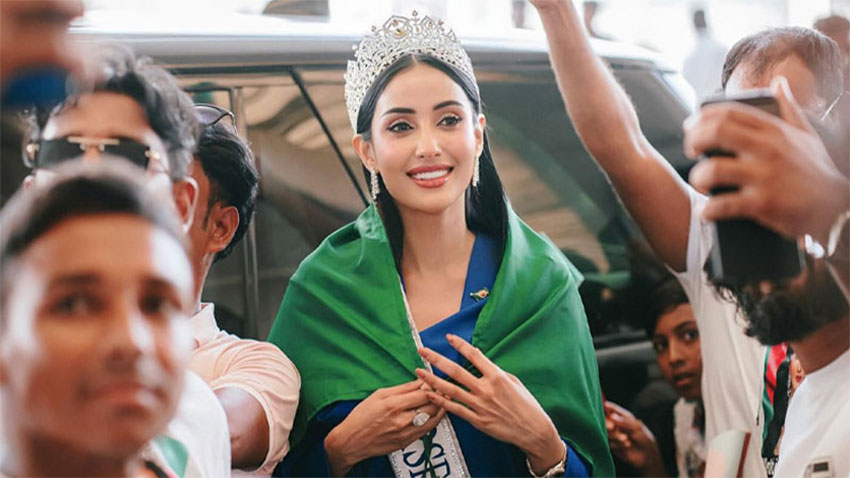 ‘মিস ইউনিভার্স’-এর সেরা তিনে বাংলাদেশের মিথিলা